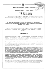 Decreto 1285 de 2015 - Presidencia de la República de Colombia