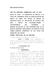 Poder Judicial de la Nación LEY DE LEALTAD COMERCIAL.LEY