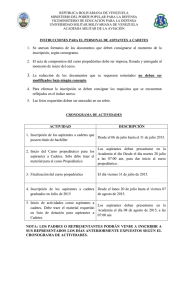 documentos a consignar - Universidad Militar Bolivariana
