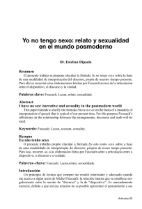 Yo no tengo sexo: relato y sexualidad en el mundo posmoderno