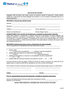 SOLICITUD DE ACCESO Propósito: Este formulario será - Triple-S