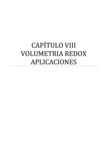 CAPÍTULO VIII VOLUMETRIA REDOX APLICACIONES