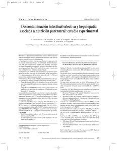 Descontaminación intestinal selectiva y hepatopatía asociada a