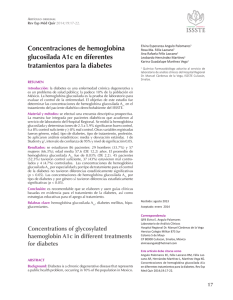 Concentraciones de hemoglobina glucosilada A1c
