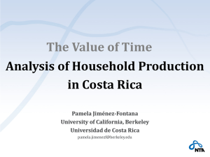 The Value of Time Analysis of Household Production in Costa Rica
