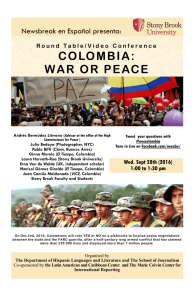 colombia: war or peace - Stony Brook University