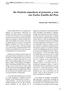 De Pretérito imperfecto al presente, y más con Carlos Castilla del Pino