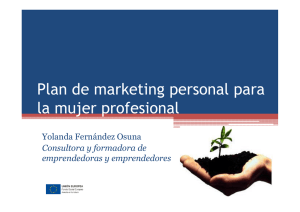 Plan de marketing personal para la mujer profesional
