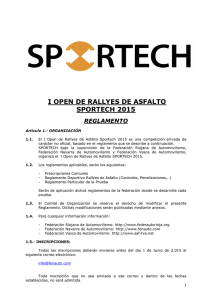 Reglamento Open Sportech Asfalto 2015