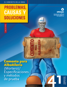 Cemento para Albañilería (Mortero)/ Especificaciones y métodos de