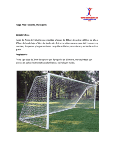 Juego Arco Futbolito_Walosports Características Juego de Arcos de