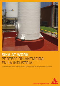 Sika at work PROTECCIÓN ANTIÁCIDA EN LA INDUSTRIA