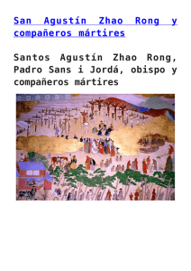 San Agustín Zhao Rong y compañeros mártires