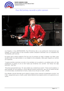 Paul McCartney recordó a John Lennon
