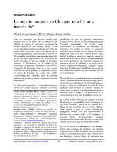 La muerte materna en Chiapas: una historia