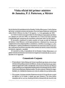 Visita oficial del primer ministro de Jamaica, P. J. Patterson, a México