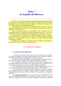 Tema 7 La España del Barroco.