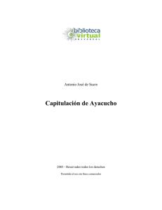 Capitulación de Ayacucho - Biblioteca Virtual Universal