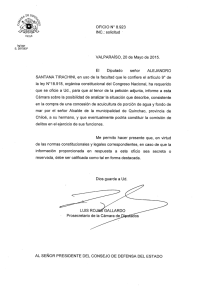 OFICIO N° 8.923 INC.: solicitud VALPARAÍSO, 20 de Mayo de 2015