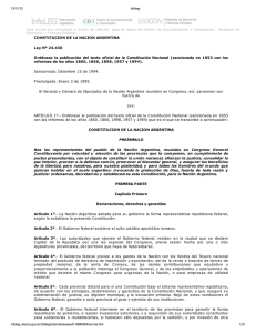 CONSTITUCION DE LA NACION ARGENTINA Ley Nº 24.430