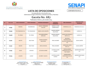 Lista de Oposiciones (Signos Distintivos)