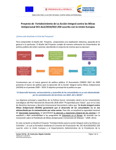 El Proyecto - Dirección para la Acción Integral contra Minas