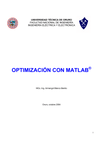 optimización con matlab - Listado de Páginas Web Docente