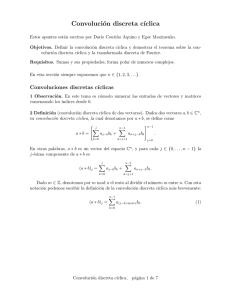 Convolución discreta cíclica - Apuntes y ejercicios de matemáticas