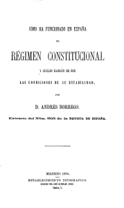 pdf Cómo ha funcionado en España el régimen constitucional y