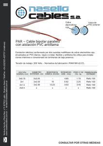PAR – Cable bipolar paralelo con aislación PVC antillama