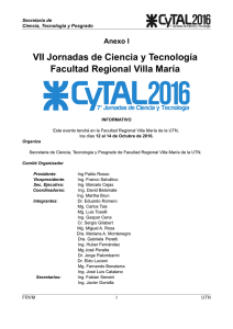 VII Jornadas de Ciencia y Tecnología Facultad Regional Villa María