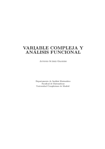 Lecciones de V. Compleja y A. Funcional (VCAF)