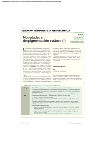 Novedades en despigmentación cutánea (I)