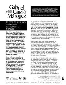 La casa de Vivir para contarla de Gabriel García Márquez