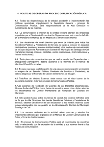 4. POLITICAS DE OPERACIÓN PROCESO COMUNICACIÓN