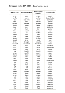 Irregular verbs (3Ä ESO) (Sta MÅ del Pilar