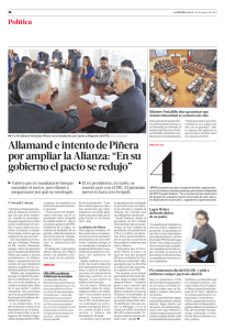 Allamand e intento de Piñera por ampliar la Alianza