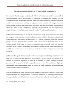 Comunicado de prensa de la Sala de lo Constitucional