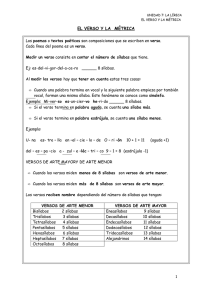 EL VERSO Y LA MÉTRICA