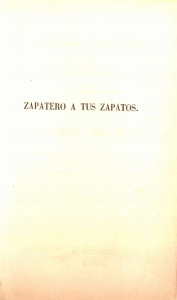 zapatero a tus zapatos. - Biblioteca Virtual de Andalucía