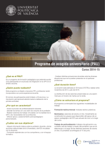 Programa de acogida universitario (PAU)