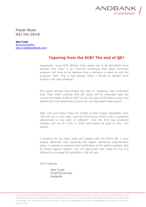 Flash Note 04/10/2016 Tapering from the ECB? The end of QE?