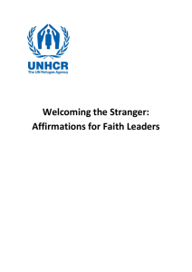 Welcoming the Stranger: Affirmations for Faith Leaders