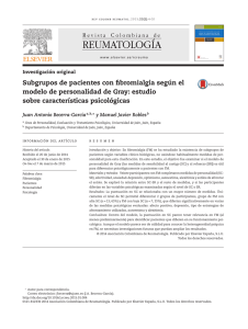 Subgrupos de pacientes con fibromialgia según el modelo de