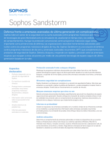 Hoja de datos de Sophos Sandstorm