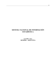 SISTEMA NACIONAL DE INFORMACIÓN ESTADÍSTICA