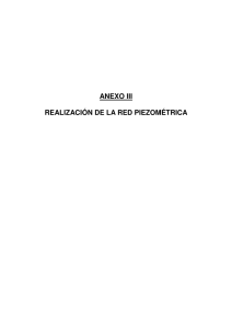 ANEXO III REALIZACIÓN DE LA RED PIEZOMÉTRICA