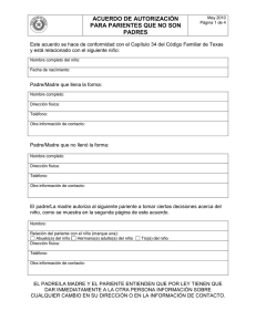 Authorization Agreement for NonParent Relative - Spanish