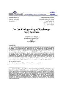 On the Endogeneity of Exchange Rate Regimes