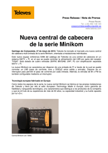 Nueva central de cabecera de la serie Minikom